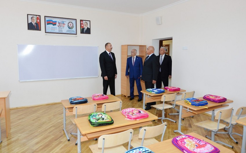 Azərbaycan Prezidenti Xətai rayonundakı 58 nömrəli məktəbdə olub - YENİLƏNİB