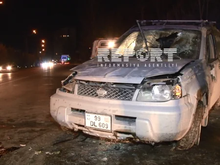 Bakıda polis əməkdaşı qəza törədib -FOTOLAR