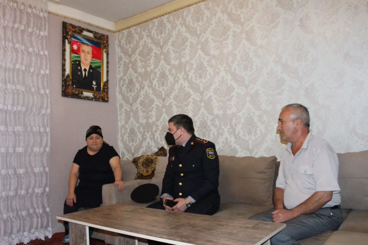Qax polisinin əməkdaşları şəhid ailələrini ziyarət edib