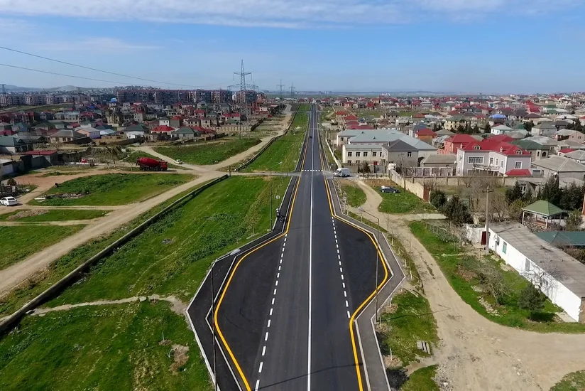 Nəqliyyat axınına müsbət təsir edən yol yenidən quruldu