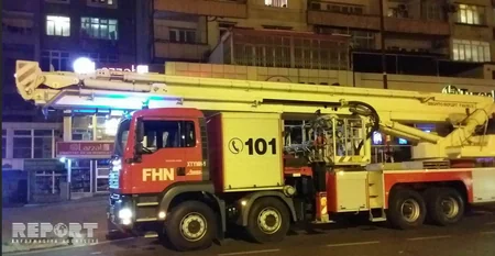 Bakıda çoxmərtəbəli binada yanğın hadisəsi olub - FOTO