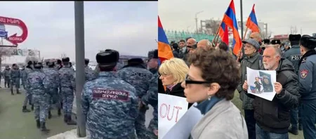 В Ереване прошла акция с требованием вывода российских пограничников из страны