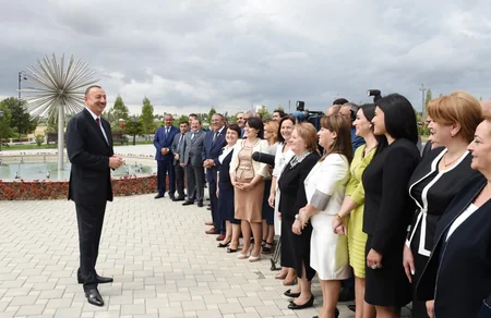 ​Prezident Ağsuya içməli suyun verilməsi mərasimində iştirak edib