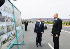 Ilham Aliyev attends inauguration of Julfa-Ordubad highway