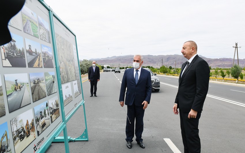 Ilham Aliyev attends inauguration of Julfa-Ordubad highway