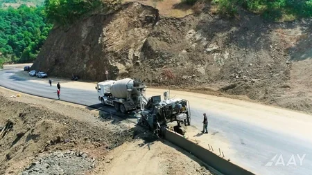 Laçın şəhərindən yan keçən yeni avtomobil yolunun tikintisi yekunlaşır