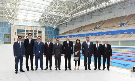 Prezident İlham Əliyev Bakı Su İdmanı Sarayının açılışını edib
