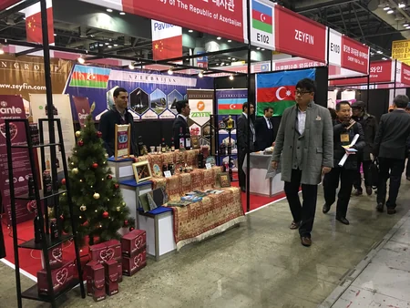 Koreyada Azərbaycan istehsalı olan məhsullar sərgilənib