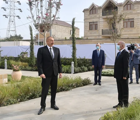 Президент Азербайджана принял участие в открытии парка в Амирджане
