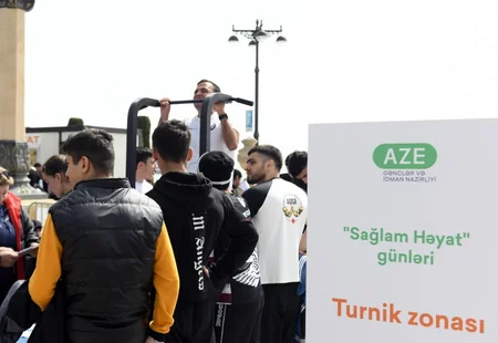 Bakı Bulvarında Beynəlxalq İdman Günü münasibətilə tədbir keçirilir