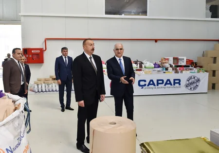 Prezident İlham Əliyev Balaxanı Sənaye Parkının açılışında iştirak edib