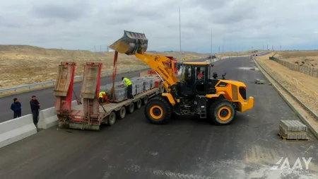 Böyükşor-Pirşağı avtomobil yolunun tikintisi 75 % yerinə yetirilib
