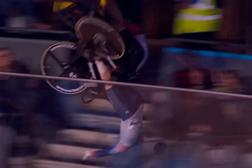 GB's Marchant crashes into London velodrome crowd