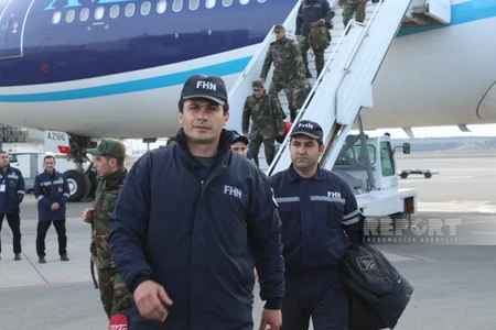 Türkiyədəki Azərbaycan xilasedicilərinin son qrupu Vətənə qayıdıb