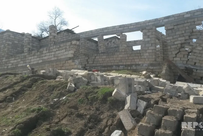 Şabranda sürüşmə baş verib, 5 evə ziyan dəyib - FOTO - VİDEO