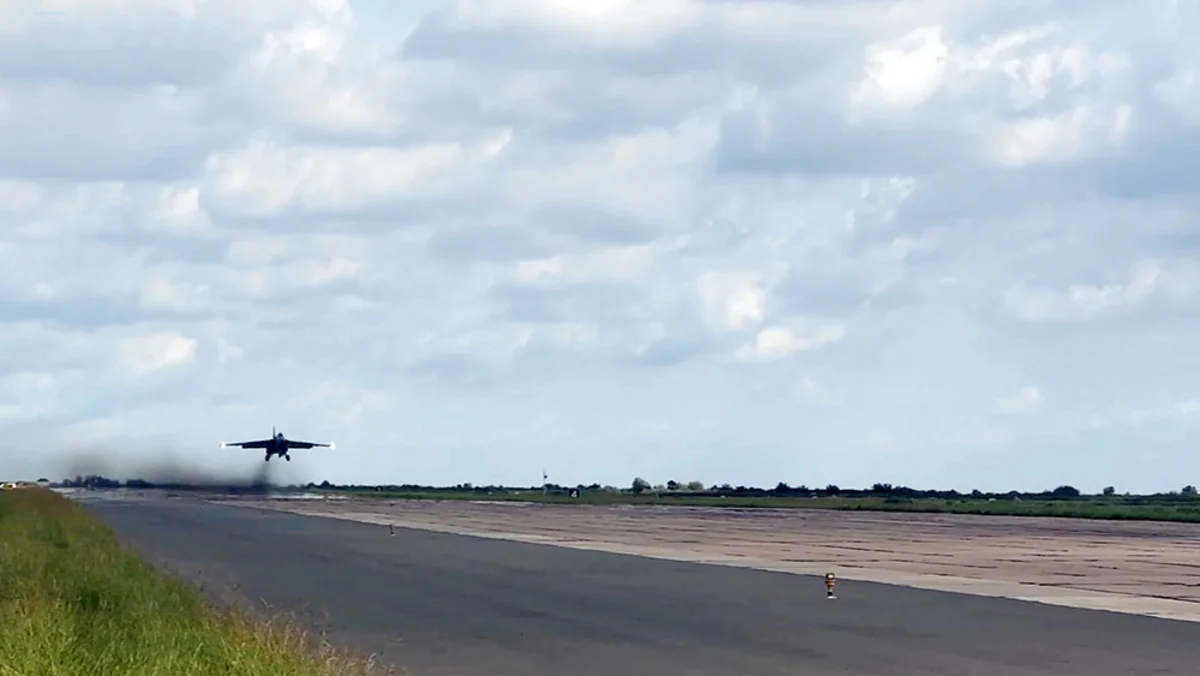 Azerbaijan Air Force aircraft conduct training flights 