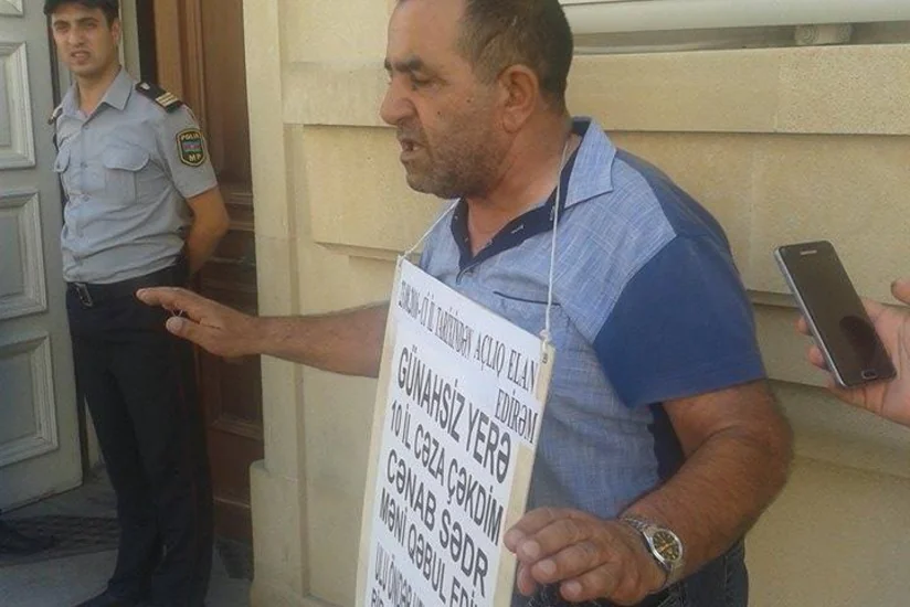 Keçmiş məhkum aksiya keçirməyə cəhd edib