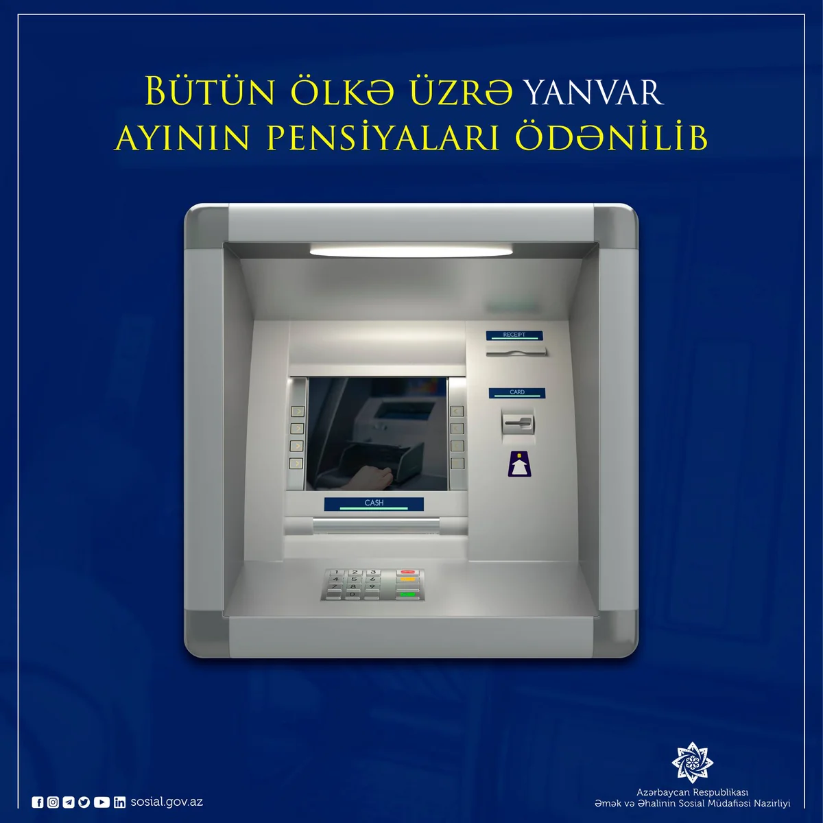 Yanvar ayının pensiyaları tam ödənilib