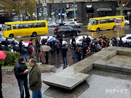 Mikheil Saakashvili's supporters hold protest action in Tbilisi