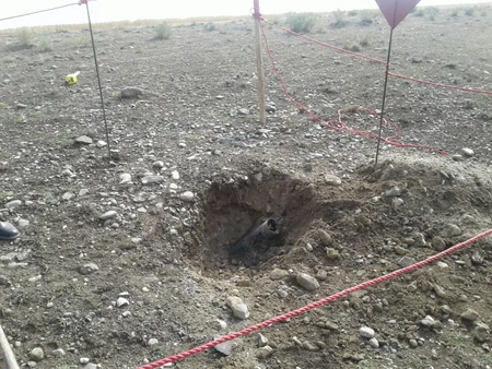 ANAMA: ​Tərtərdə 1 ədəd top mərmisi və Qrad raketinin mühərrik hissəsi aşkar olunub