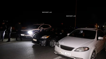 Bakı Kənar Dairəvi-1 avtomobil yolunun sol tərəfindəki yamacda uçqun olub