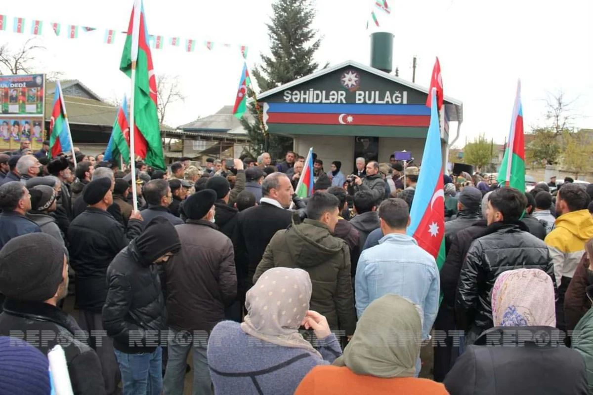 Cəlilabadda şəhidin xatirəsinə tikilən bulağın açılışı olub