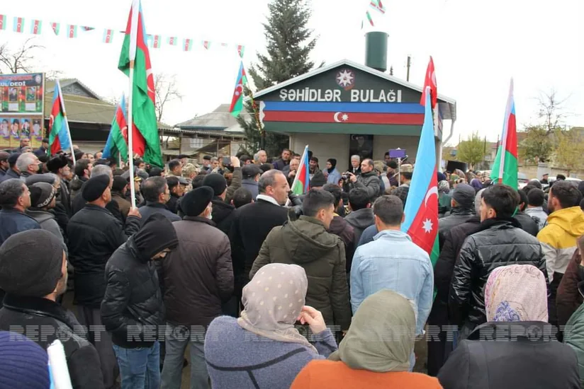 Cəlilabadda şəhidin xatirəsinə tikilən bulağın açılışı olub