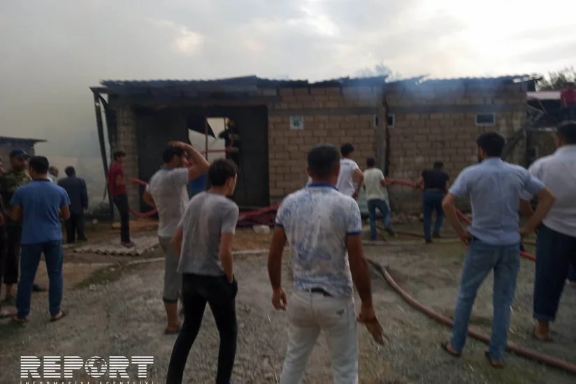 İmişlidə beşotaqlı ev yanıb - FOTO