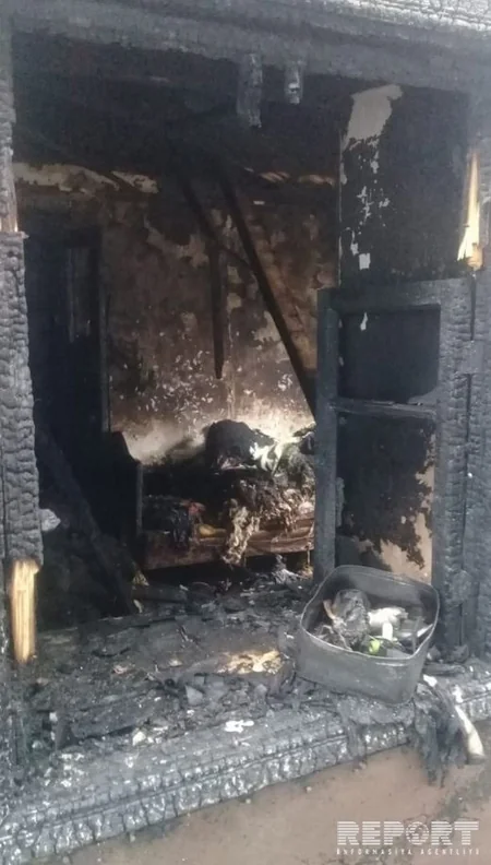 Qubada Rusiya Federasiyası vətəndaşının evi yanıb - FOTO