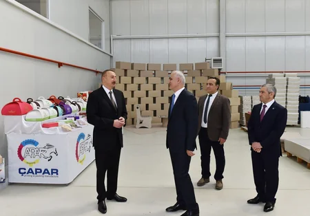 Prezident İlham Əliyev Balaxanı Sənaye Parkının açılışında iştirak edib