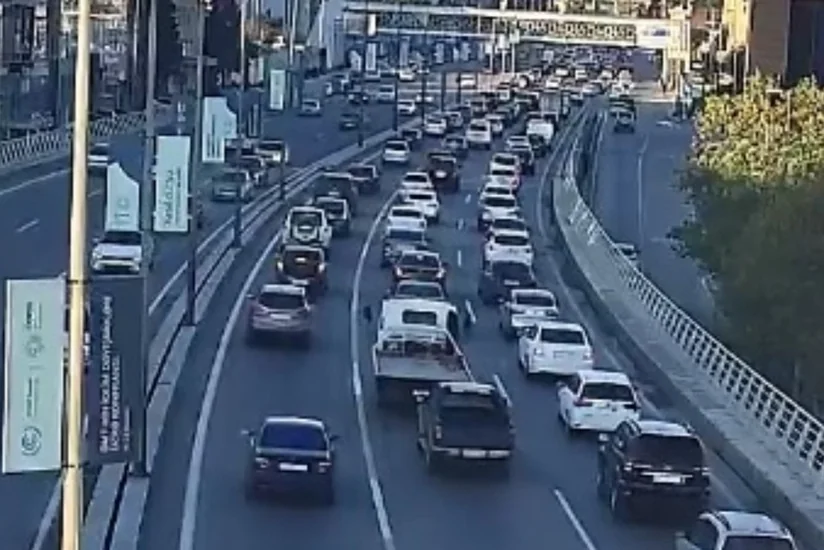 Bakının bir sıra yollarında tıxac müşahidə olunur