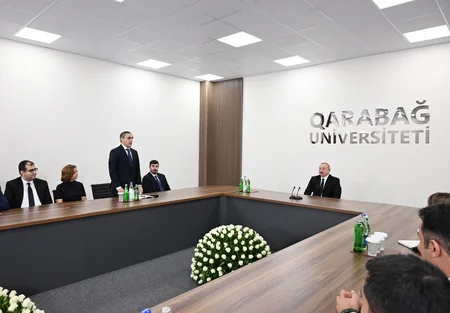 Prezident İlham Əliyev Qarabağ Universitetinin təmirdən sonra açılışında iştirak edib - YENİLƏNİB-4