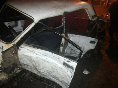 ​Lənkəranda yaralı aparan Ambulance qəzaya düşüb - FOTO