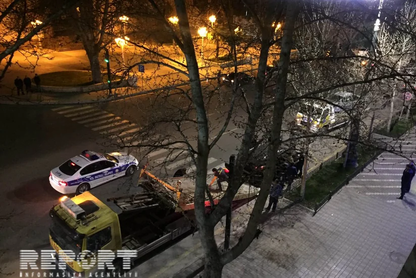 Gəncədə avtomobil qəzası baş verib, 3 nəfər yaralanıb - FOTO