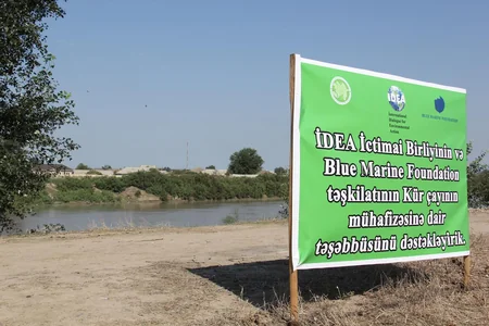 ETSN, IDEA İctimai Birliyi və “Blue Marine Foundation” Kür çayı sahillərində təmizlik kampaniyasına başlayıb - FOTO