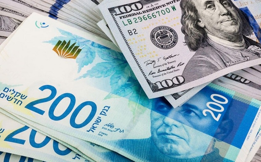 Şekel ABŞ dollarına nisbətdə 2015-ci ildən bəri ən aşağı səviyyəyə enib