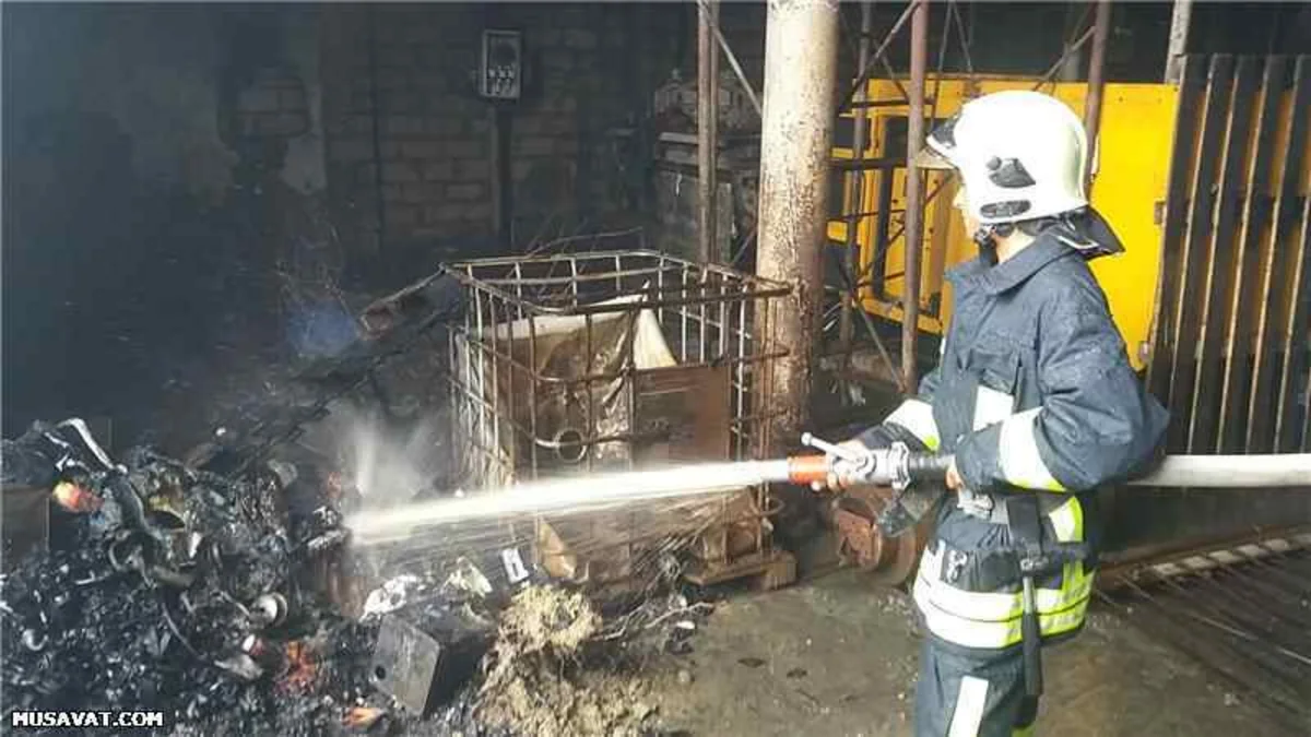 Sarayda 54 yaşlı kişi metaləritmə sexində yanıb