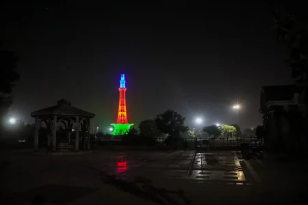 Pakistanın məşhur abidəsi Azərbaycan bayrağı ilə işıqlandırılıb