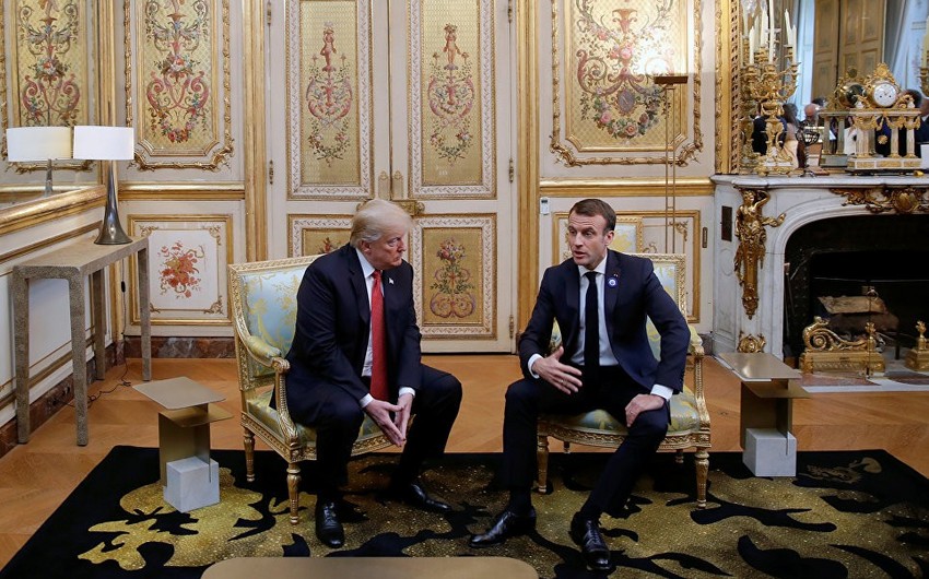 Fransa Prezidenti amerikalı həmkarına Avropada təhlükəsizliyi möhkəmləndirməyin zəruriliyini bildirib