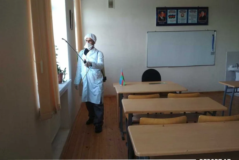 Bərdədə koronavirusa qarşı dezinfeksiya işləri görülür - FOTO