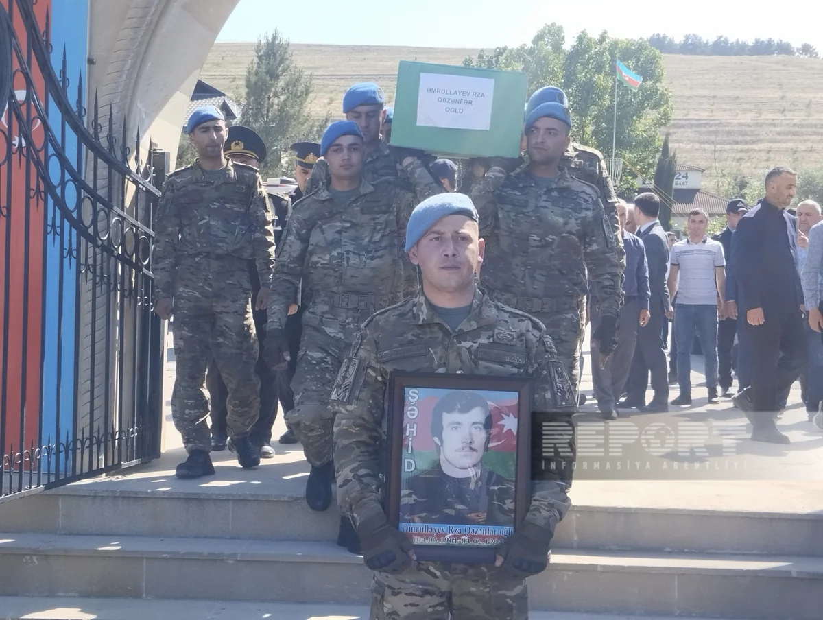 Şabranda Birinci Qarabağ müharibəsinin şəhidi Rza Əmrullayev dəfn edilib - YENİLƏNİB
