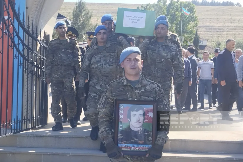 Şabranda Birinci Qarabağ müharibəsinin şəhidi Rza Əmrullayev dəfn edilib - YENİLƏNİB