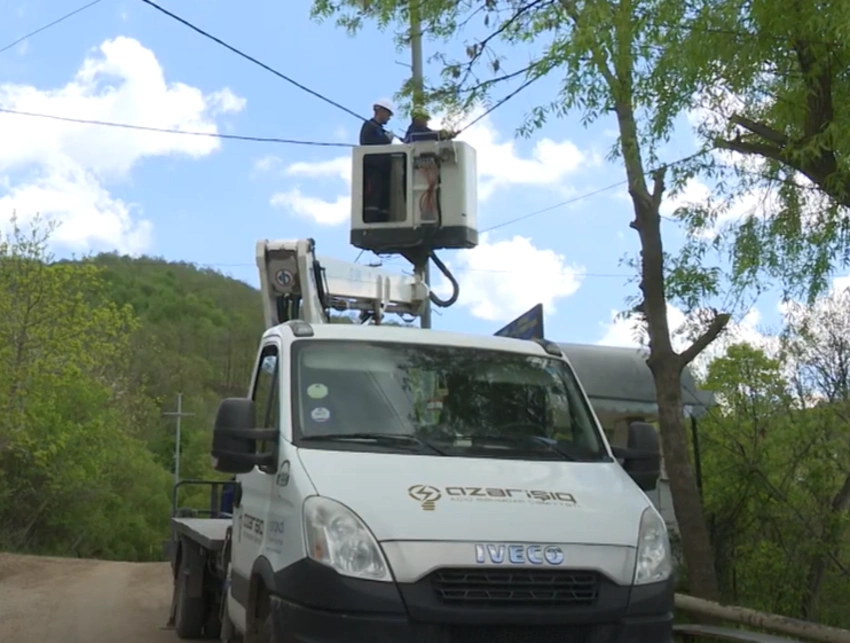 Tovuzun ucqar dağ kəndlərinin elektrik şəbəkəsi yenidən qurulur