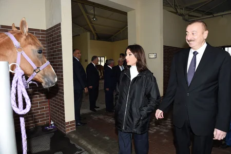 President Ilham Aliyev attends opening of Qarabag Equestrian Complex