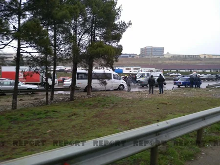 Bakı Mühəndislik Universitetinin yaxınlığında qəza olub, xəsarət alan var