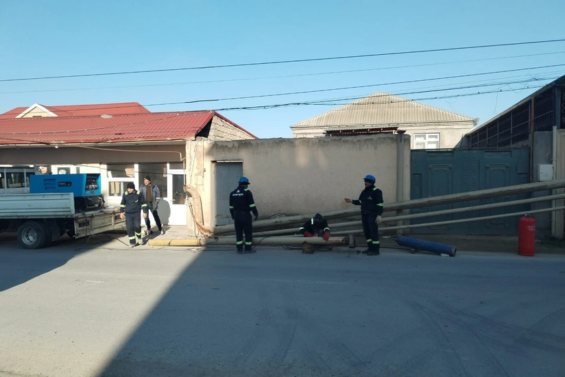 Binədə yol qəzası 3 000 abonenti qazsız qoyub