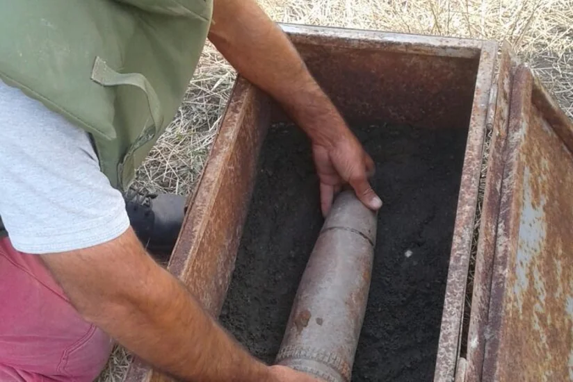 Qazaxın Fərəhli kəndində top mərmisi aşkar edilib