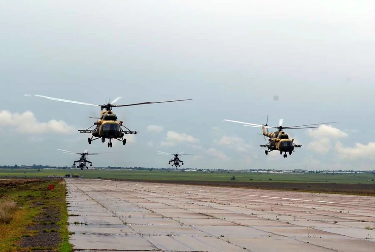 Azerbaijan’s military helicopters leave for Turkey