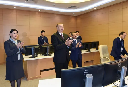 Prezident İlham Əliyev Ceyranbatan Ultrasüzgəcli Sutəmizləyici Qurğular Kompleksinin açılışında iştirak edib