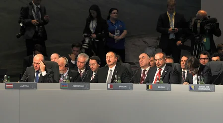 Prezident İlham Əliyev Uelsdə NATO-nun sammitində çıxış edib